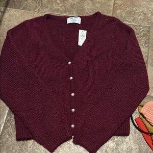 Old Navy Purple Cardigan Sweater button up soft comfy cozy Cardign size xs